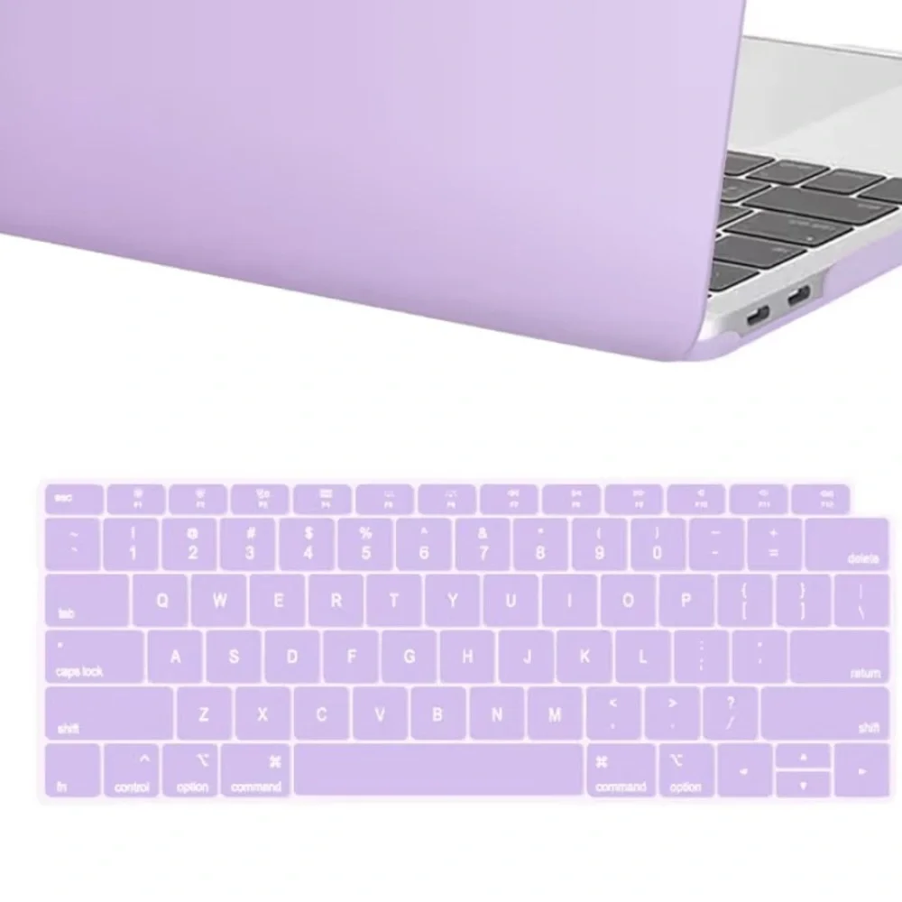 MacBook Purple Laptop Case M1 with Screen Protector and Type Sheet